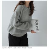 襟ニットトップス パール調モチーフ 大人可愛い | SUGAR BISKET | 詳細画像9 