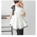 ペプラム ブラウス パフスリーブ | SUGAR BISKET | 詳細画像6