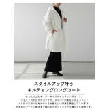 キルティングコート ペプラム ロング | SUGAR BISKET | 詳細画像2