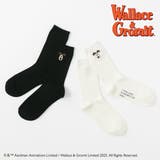 【ウォレスとグルミット】刺繍付きリブクルーソックス | SUKENO【WOMEN】 | 詳細画像2 