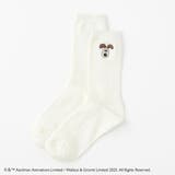 オフ | 【ウォレスとグルミット】刺繍付きリブクルーソックス | SUKENO【WOMEN】