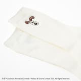 【ウォレスとグルミット】刺繍付きリブクルーソックス | SUKENO【WOMEN】 | 詳細画像3 