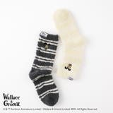 【ウォレスとグルミット】刺繍付き細ボーダールームソックス | SUKENO【WOMEN】 | 詳細画像8 