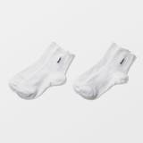 シロ(ピンク刺繍) | 【EASTBOY】13cm丈ワンポイント白ソックス（2P） | SUKENO【WOMEN】