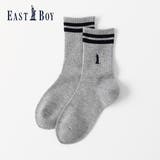 ライトグレー | 【EASTBOY】3:1リッチェルラインクルーソックス | SUKENO【WOMEN】