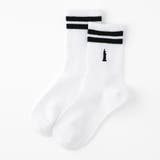 シロ | 【EASTBOY】ラインリッチェルクルーソックス | SUKENO【KIDS】