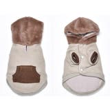 ダークアイボリー×ブラウン | 別注 フェイクファー フーディ ドッグウェア / 犬 服 | SVEC