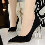 ブラック | クリア チャンキー ハイヒール パンプス | SVEC