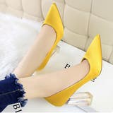 イエロー | クリア チャンキー ハイヒール パンプス | SVEC