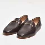 ブラウン | スクエアトゥ ぺたんこ ビットローファー / スリッポン | SVEC