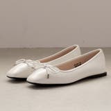 ホワイト | スクエアヒール リボンパンプス | SVEC