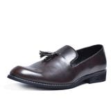 ダークブラウン | プレーントゥ タッセルローファー | SVEC