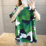 Tシャツ オーバーサイズ カモフラ 迷彩 NXL2047 | SVEC | 詳細画像2 