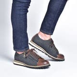 デニムブラック | ２トーン レースアップ カジュアルシューズ | SVEC