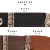 スカルプチャーバックルクロコ柄ベルト | SVEC | 詳細画像3