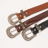 スカルプチャーバックルクロコ柄ベルト | SVEC | 詳細画像4