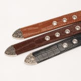 スカルプチャーバックルクロコ柄ベルト | SVEC | 詳細画像5