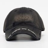 Black | スプレー加工刺繍キャップ " NEWYORK " | SVEC