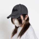 Black | ウォッシュ加工ハトメ刺繍キャップ | SVEC