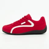 レッド | ライン フラットソール ドライビングスニーカー | SVEC