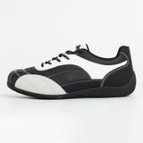 ブラック×ホワイト | ステッチ フラットソール ドライビングスニーカー | SVEC