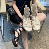 厚底サンダル レディース ブーツサンダル 黒 BSPD003-5 | BitterHoney | 詳細画像25