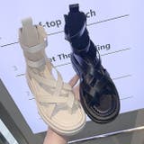 厚底サンダル レディース ブーツサンダル 黒 BSPD003-5 | BitterHoney | 詳細画像28