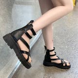 厚底サンダル レディース ブーツサンダル 黒 BSPD003-5 | BitterHoney | 詳細画像6