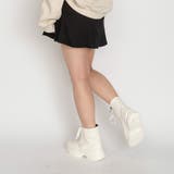 軽量チャンキーソール ハイカットスニーカー 厚底 レースアップブーツ | SVEC | 詳細画像19 