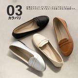 クロコ型押し 甲浅 コインローファー / スリッポン | SVEC | 詳細画像4