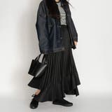 アシンメトリー フレア ロング ヘムプリーツ スカート | SVEC | 詳細画像13 