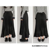 アシンメトリー フレア ロング ヘムプリーツ スカート | SVEC | 詳細画像6 