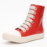レッド | ファットシューレース ハイカットスニーカー | SVEC