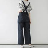 取り外し可能 サスペンダー デニム ワイドパンツ | SVEC | 詳細画像12 