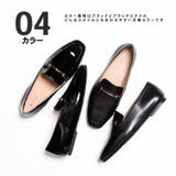 スクエアトゥ ぺたんこ ビットローファー / スリッポン | SVEC | 詳細画像5