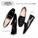 スクエアトゥ ぺたんこ ビットローファー / スリッポン | SVEC | 詳細画像7