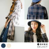 ロングシャツ チェックシャツ ロングカーディガン | SVEC | 詳細画像1 