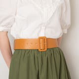 キャメル | スクエア バックル カラーベルト | SVEC