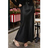 艶やかなサテン素材×ドット柄ロングスカート レディース フレア | Tannsu Dance | 詳細画像11 