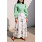 光沢感サテンマーブル柄マキシスカート レディース 夏 ロングスカート | Tannsu Dance | 詳細画像2 