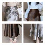 光沢感サテンマーブル柄マキシスカート レディース 夏 ロングスカート | Tannsu Dance | 詳細画像8 
