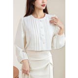 ナチュラル可愛いレースピンタックブラウス｜上品パールボタン 長袖コットンシャツ | Tannsu Dance | 詳細画像2 