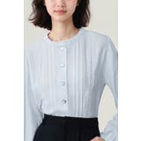 ナチュラル可愛いレースピンタックブラウス｜上品パールボタン 長袖コットンシャツ | Tannsu Dance | 詳細画像17 