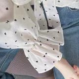 ハート柄×フリルの最強ガーリー♪ボウタイ付きシフォンブラウス 長袖トップス レデ… | Tannsu Dance | 詳細画像11 