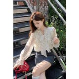 ハート柄×フリルの最強ガーリー♪ボウタイ付きシフォンブラウス 長袖トップス レデ… | Tannsu Dance | 詳細画像6 