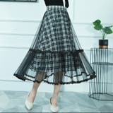 レディーススカート ミモレ丈切り替え２枚重ねマーメイドレーススカート | Tannsu Dance | 詳細画像2 