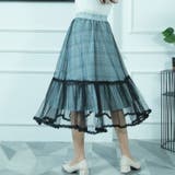 レディーススカート ミモレ丈切り替え２枚重ねマーメイドレーススカート | Tannsu Dance | 詳細画像8 