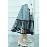 レディーススカート ミモレ丈切り替え２枚重ねマーメイドレーススカート | Tannsu Dance | 詳細画像4 