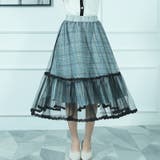 レディーススカート ミモレ丈切り替え２枚重ねマーメイドレーススカート | Tannsu Dance | 詳細画像3 