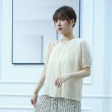 レディース サッカー三分袖レースラウンドネックフロントタックレディーストップス | Tannsu Dance | 詳細画像1 